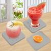 40 Pack 4" Square Diatomaceous Earth Coaster, Versatile Water Absorbent