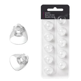 (Double Vent 10mm) Hearing Aid Domes for Oticon Minifit, Oticon Ear Caps Replacements Parts Accessories Domes for Oticon Hearing Aid Supplies Cleaning Kits(10 Pcs)