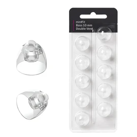 (Double Vent 10mm) Hearing Aid Domes for Oticon Minifit, Oticon Ear Caps Replacements Parts Accessories Domes for Oticon Hearing Aid Supplies Cleaning Kits(10 Pcs)