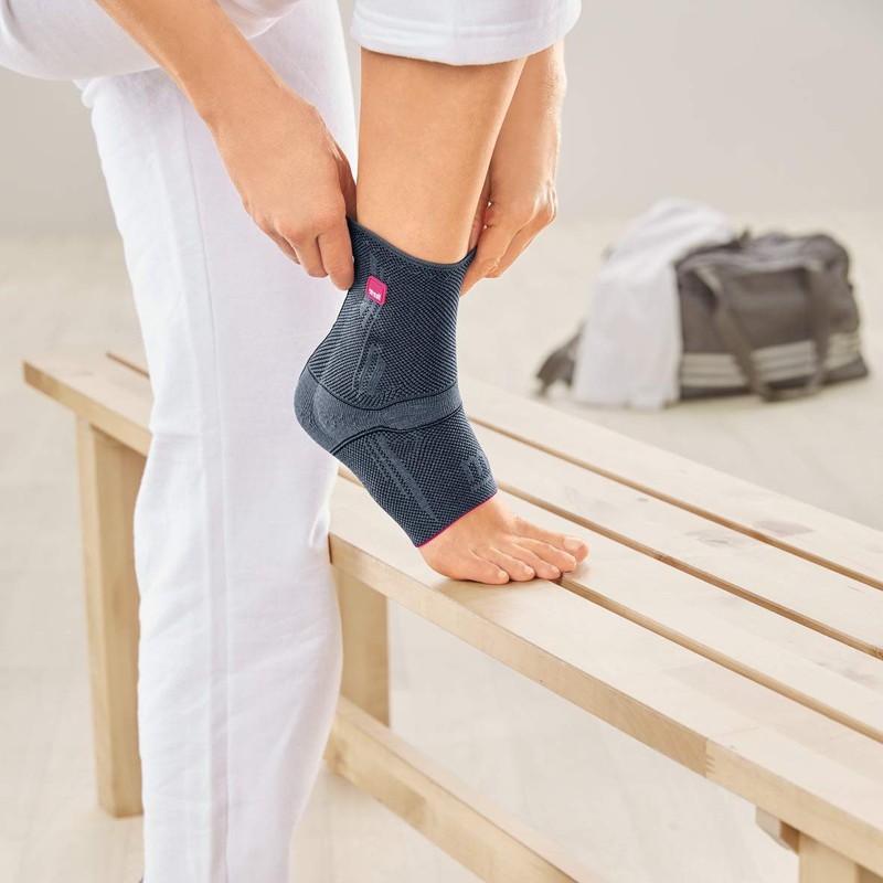 medi Levamed Active Ankle Bandage Left Silver Size I Foot