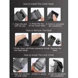 Professioneller HerrenHaarschneider, elektrischer Krperrasierer fr Mnner, wasserdichter Intimrasierer fr trockene oder nasse Anwendung, automatischer Bartschneider mit