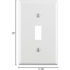 Leviton 88001 1-Gang Toggle Switch Wallplate, White - Standard Size