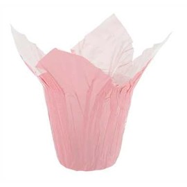 Queen of Wrap Premium 4.5" Pearlizedd Floral foil Plant Pot Covers - 5 Units (Rose Pink)