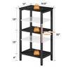 Asgolion Small Black Side Table, Tall End Table with Adjustable