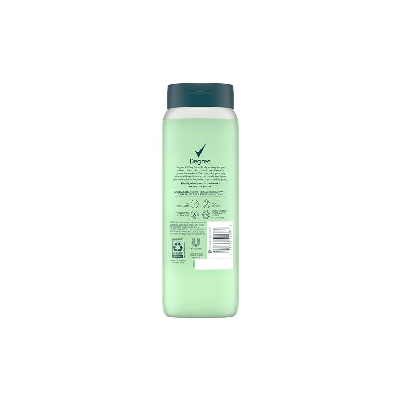 Degree All Day Fresh Body Wash Fresh Energy Deep Cleansing