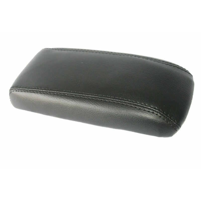 Kar Designers Black Real Leather Center Console Lid Cover For