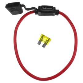 RKURCK 1 PCS 12V 10 Gauge Inline Fuse Holder with 20 AMP ATC Blade Fuses,Tinned Copper Wire Fuse Holder for Car Truck Boat Motorcycle