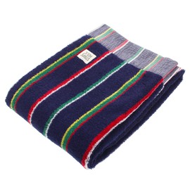 Tanaka Sangyo STRIPE HOLIC Imabari Towel Bath Towel, Made in Japan, Navy, Approx. 23.6 x 47.2 inches (60 x 120 cm)