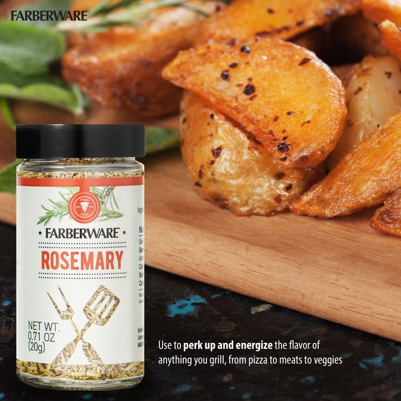Farberware Pizza Spice Blend Set (Basil, Oregano, Rosemary) In Glass
