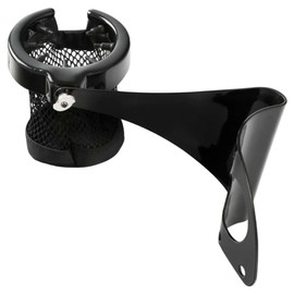 OKOVO Rear Drink Cup Holder Passenger Fits Harley Davidson FLHT -(Black) -(Iron)