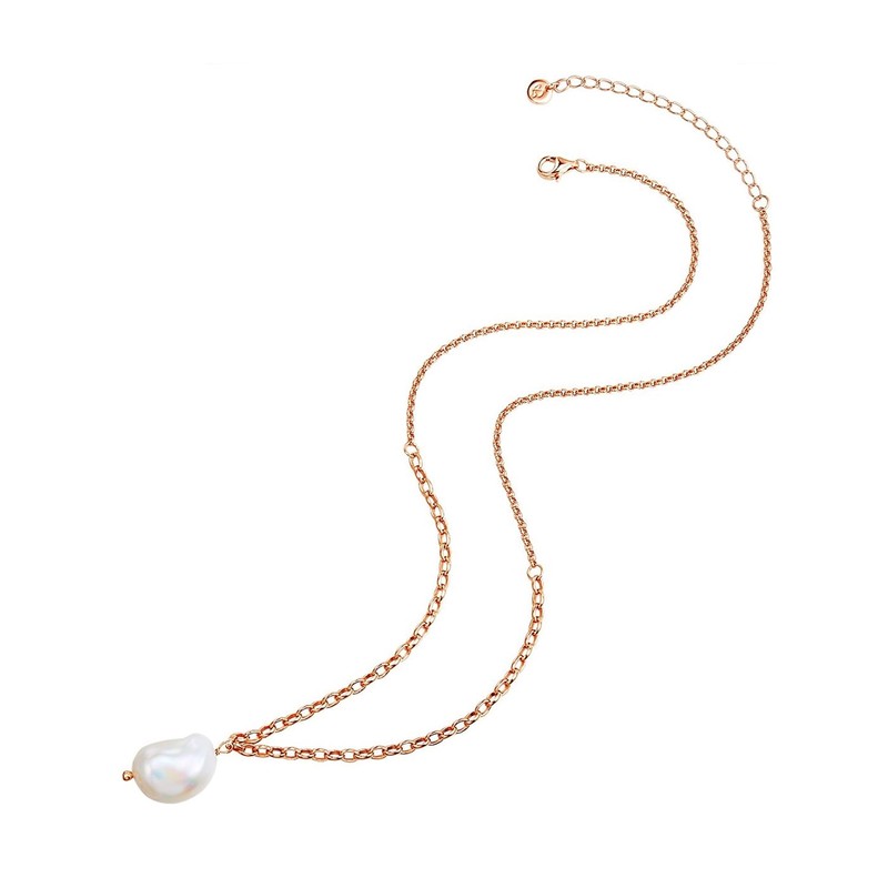 Glanzstücke München Women's Necklace 925 Sterling Silver, Silver, Pearl