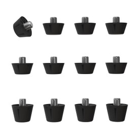 55 Sport X-Type Orbit Lightweight Nylon Replacement Football Studs - 12 Pack (8/11mm) - Black