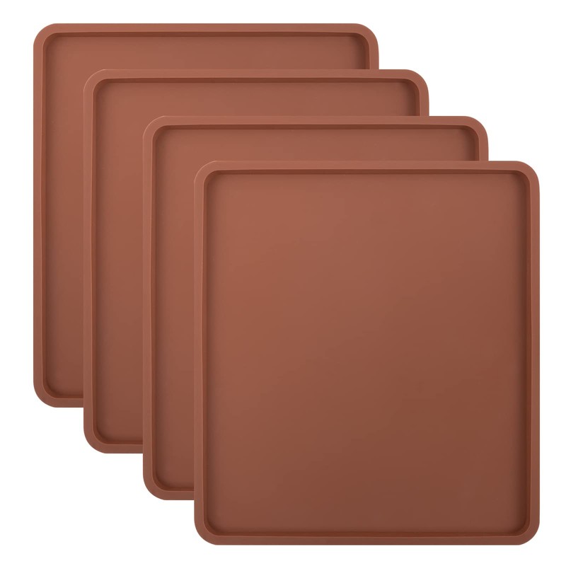 Aulock 4PCS Silicone Food Dehydrator Sheets with Edge, Compatible with