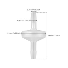 1/4" Plastic Check Valves 10pcs, PNXKTXO One Way Barb Hose Inline Non Return Valve for Air Fuel/Oil