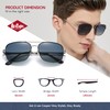Lee Cooper Polarized Square Sunglasses for Smart Men - Double