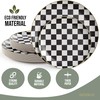Trendables Checkered Paper Plates with Gold Rim | 200 Pcs