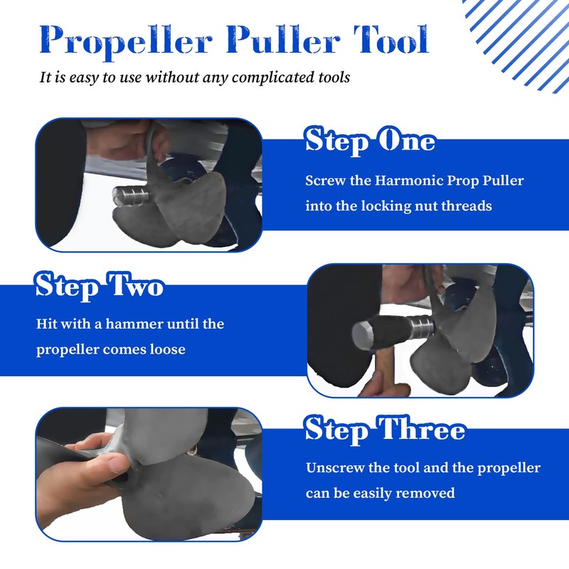 usvehj Prop Puller Tool for Inboard Boats, Compatible with 1"