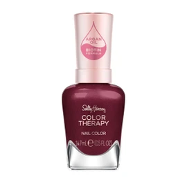 Sally Hansen Color Therapy Nail Polish | Biotin, Argan Oil, Long Lasting, Healthy Nails, Nail Strengthener, Opaque | 374 Wine Not | Burgundy Nail Color