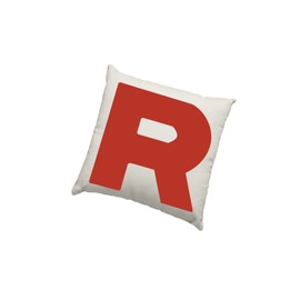 Geeky Cushion Cover - R Team Scatter Cushion Home Accessory Pillow Bedroom Blast Off Computer Game Ash Cards - Natural Canvas 40x40cm