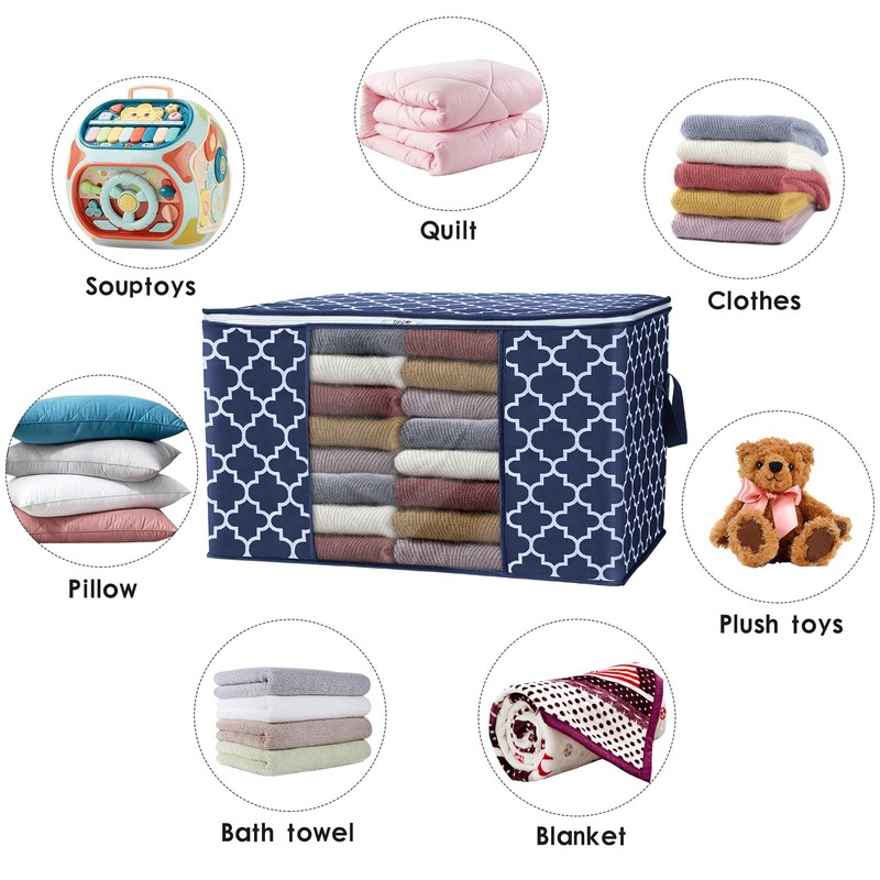 WISELIFE Storage Bags, Large Blanket Clothes Organization and Storage Containers