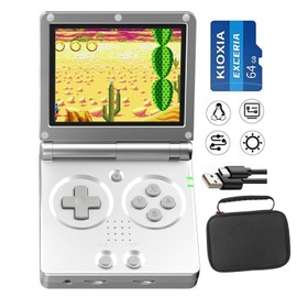 RG35XXSP Flip Portable Retro Handheld Game Console,RG 35XXSP 3.5 Inch IPS Screen Linux System with 64G TF Card Pre-Installed 5532 Games,Clamshell Games Supports 5G WiFi Bluetooth HDMI xxsp with Bag