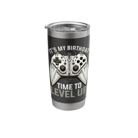 It's My Birthday Time To Level Up Elder Sibling Video Game Stainless Steel Insulated Tumbler