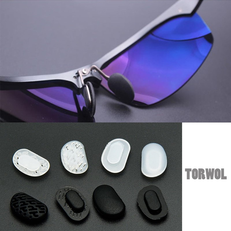 TORWOL Silicone Glasses Nose Pad, 5 Pairs Push-in Anti-Slip Glasses