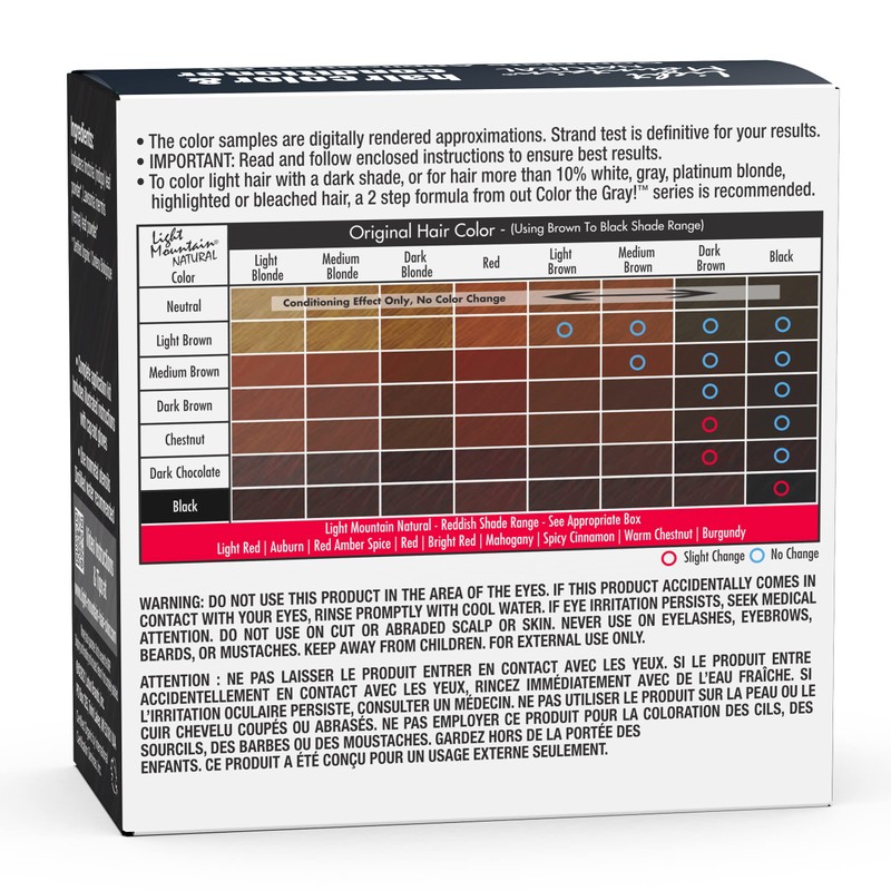 Light Mountain Henna Hair Color & Conditioner - Black Hair