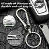 KCFEV Titanium Carabiner with Key Fob Key Clip EDC Quick