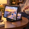 3D HD Phone Screen Magnifier Stand, Foldable 2-3X Mobile Video