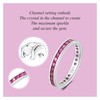 Muses Art Design Sterling Silver 925 CZ Birthstone Eternity Ring