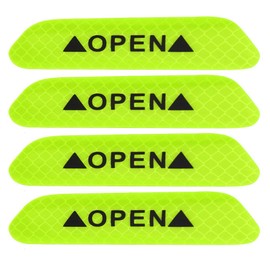 Ymiko Calcomanía de Seguridad para automóvil, 4 Piezas, autoadhesiva, para Puerta de automóvil, Reflectante, Advertencia, Etiqueta, Tira de Seguridad, Pegatinas, señal(Verde)