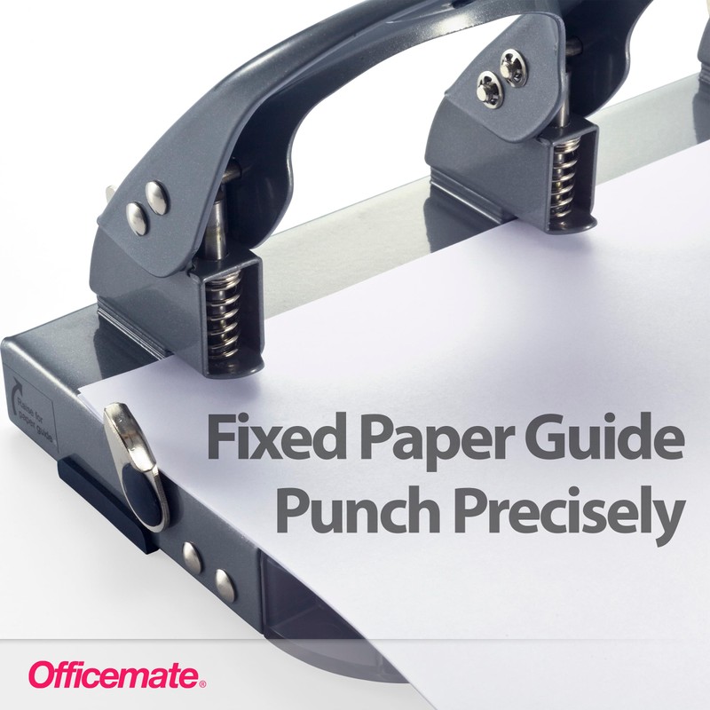 Officemate Deluxe 3-Hole Punch, Heavy Duty, with Chip Drawer, 45