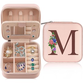 Alajero de Viaje para Mujer - Joyero Portátil con Compartimentos - Regalo de Joyería para Mujer - Ideal para Regalos de Mujer, Regalos para Madres - Organizador de Accesorios de Mujer (M)