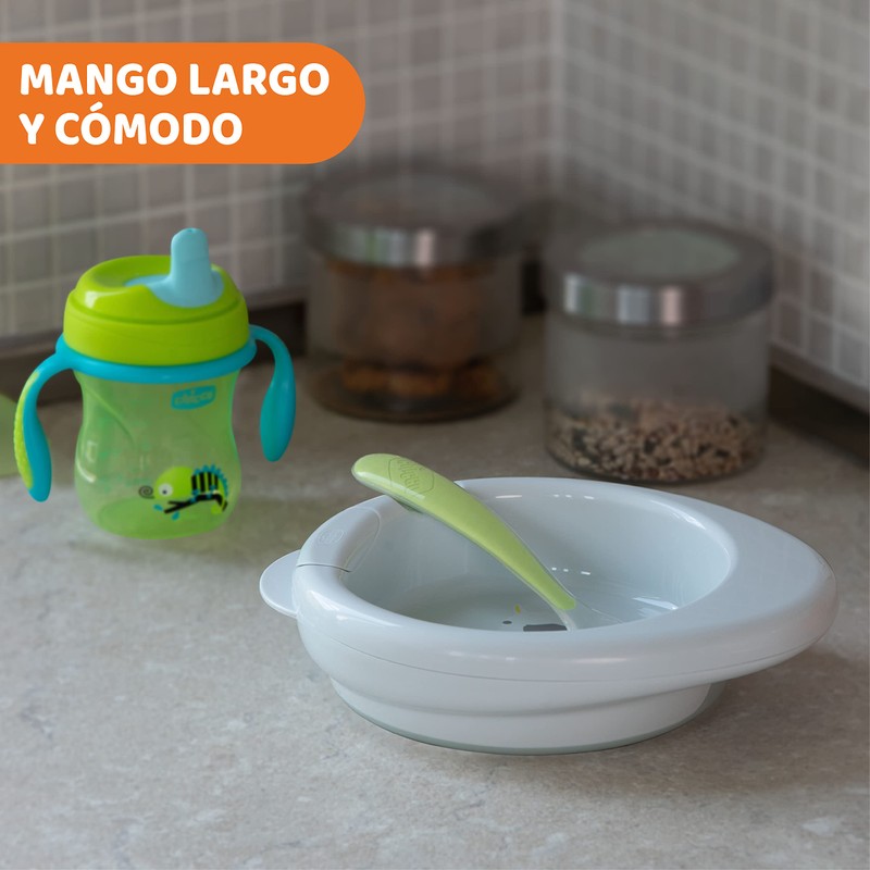 Chicco Set de 2 Cucharas de Silicón libre de BPA