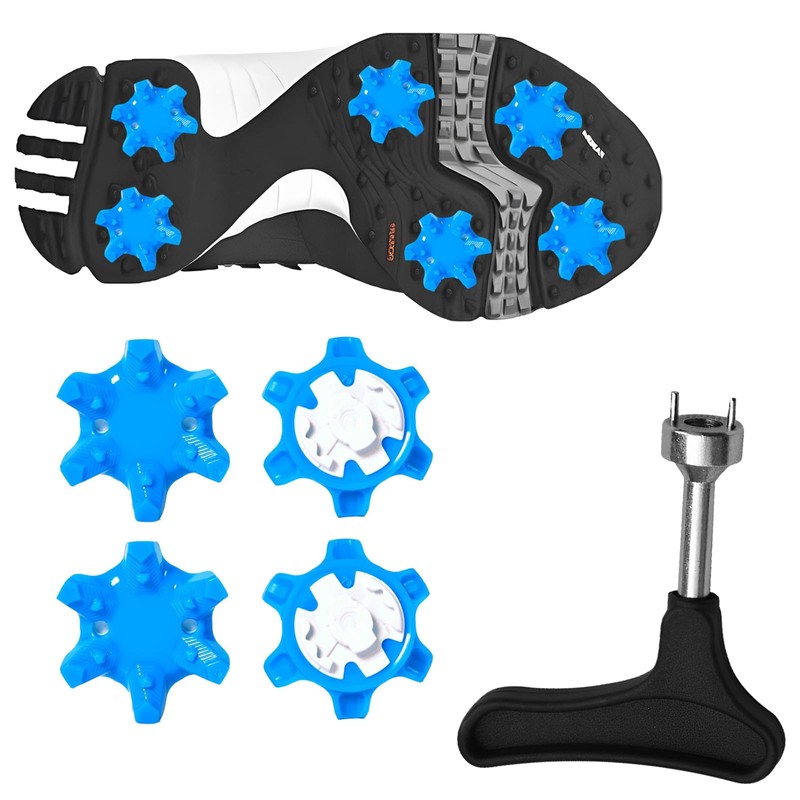 Bootoow Golf Shoe Spikes, 16 Golf Spikes with 1 Handheld