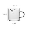Sizikato 2pcs Transparent Glass Creamer with Handle, 4oz Mini Coffee