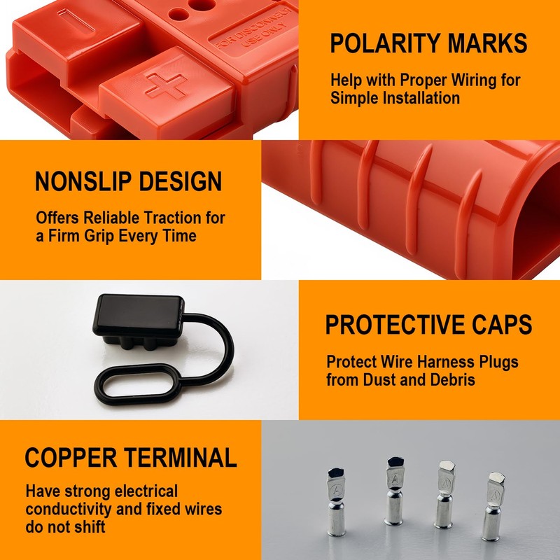 2 Pack 175AMP Battery Quick Connect Disconnect Kit - 1/0