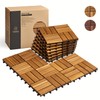 THYOI Premium Deck Tiles, 10 Pcs Patio Flooring - Golden