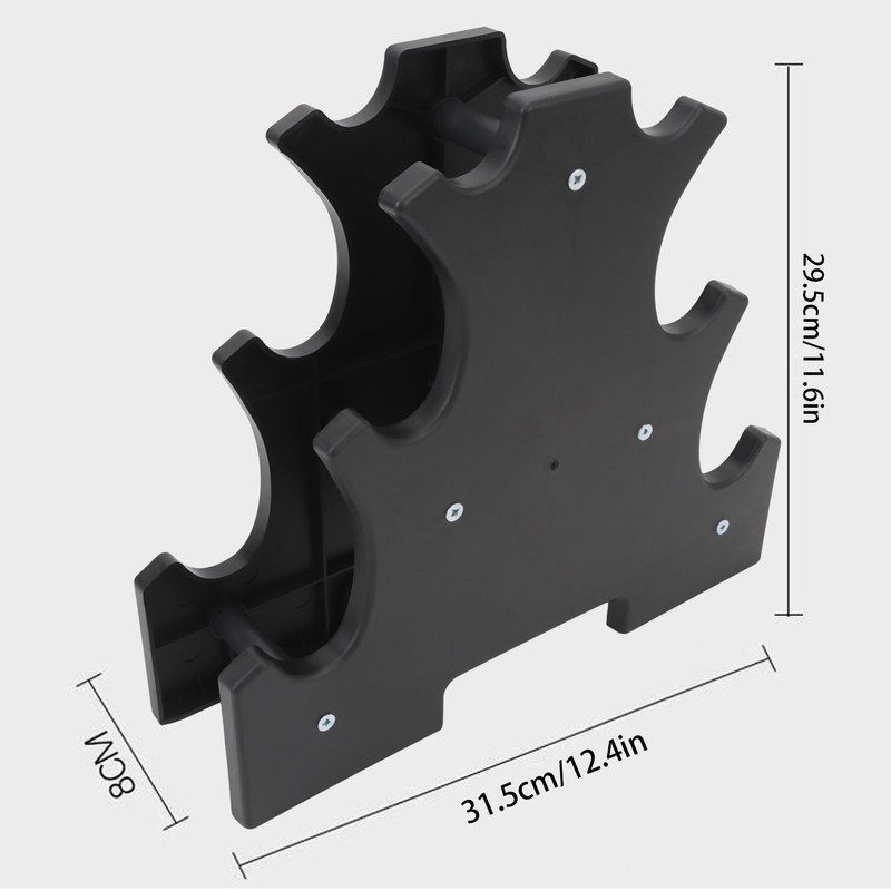 Dumbbell Weight Rack Compact 3 Tier Dumbbell Rack Stand for