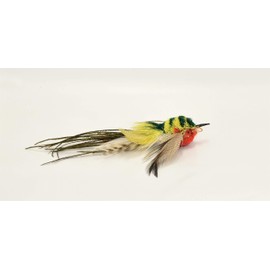 Litterboy Cat Toys Yellow Striped Flyer Bird Attachment - Fits Popular Wand Toys