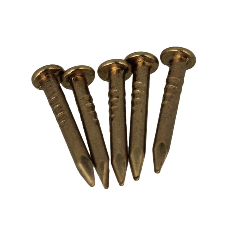 10 mm Round Head Brass Copper Furniture Miniature Nails Pack