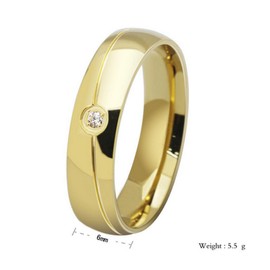 AmDxd Jewelry 18 K Gold Plated Stainless Steel for Men and Women Ring/Friendship Ring, Stainless Steel, Gold