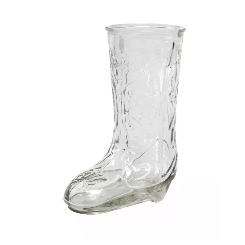 THE PIONEER WOMAN HAND BLOWN GLASS COWBOY BOOT VASE~DRINKING CUP