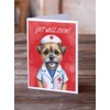Caroline's Treasures Border Terrier Get Well Soon Greeting Cards Pack
