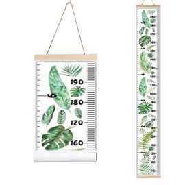 (20cm x 200cm , Monstera Deliciosa) - Miaro Kids Growth Chart, Wood Frame Fabric Canvas Height Measurement Ruler From Baby to Adult for Child's Room Decoration 20cm x 200cm (20cm x 200cm , Monstera Deliciosa)