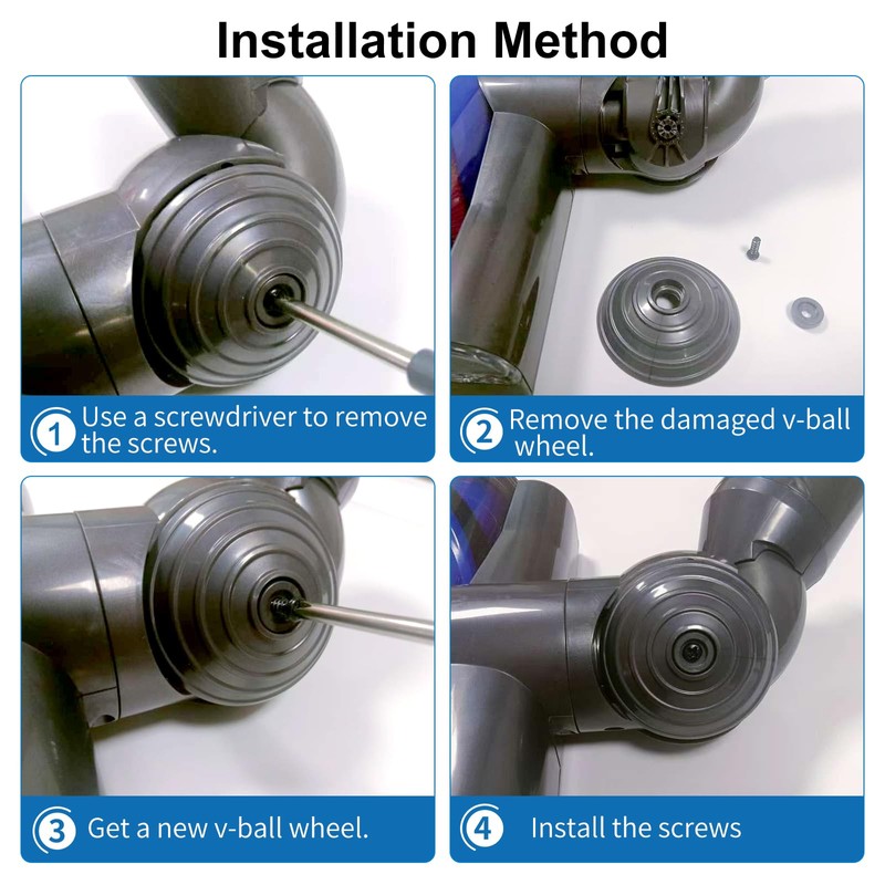 Detetap Ball Wheels for Dyson V6 V7 V8 V10 V11