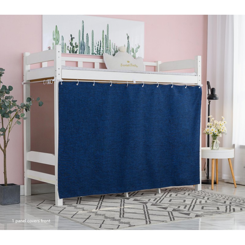 Teanea Solid Bottom Bunk Bed Blackout Curtains Privacy Cloth Single