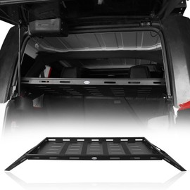 Hooke Road Wrangler Cargo Shelf Trunk Rear Cargo Rack Storage Basket Luggage Carrier Tray for 2007-2025 Jeep Wrangler JK JL Unlimited 4-Door Hardtops