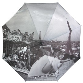 Y NOT? Easymatic Light City Paris Grey 55577 Women's Umbrella Pocket Umbrella Umbrellas Women's Umbrella, gray